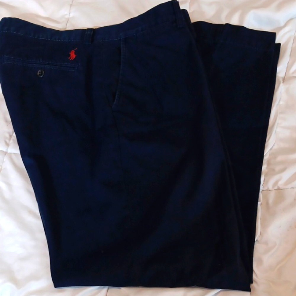 Polo Ralph Lauren Prospect Pant Mens 33x30 Navy Blue Cotton Chino Straight Leg